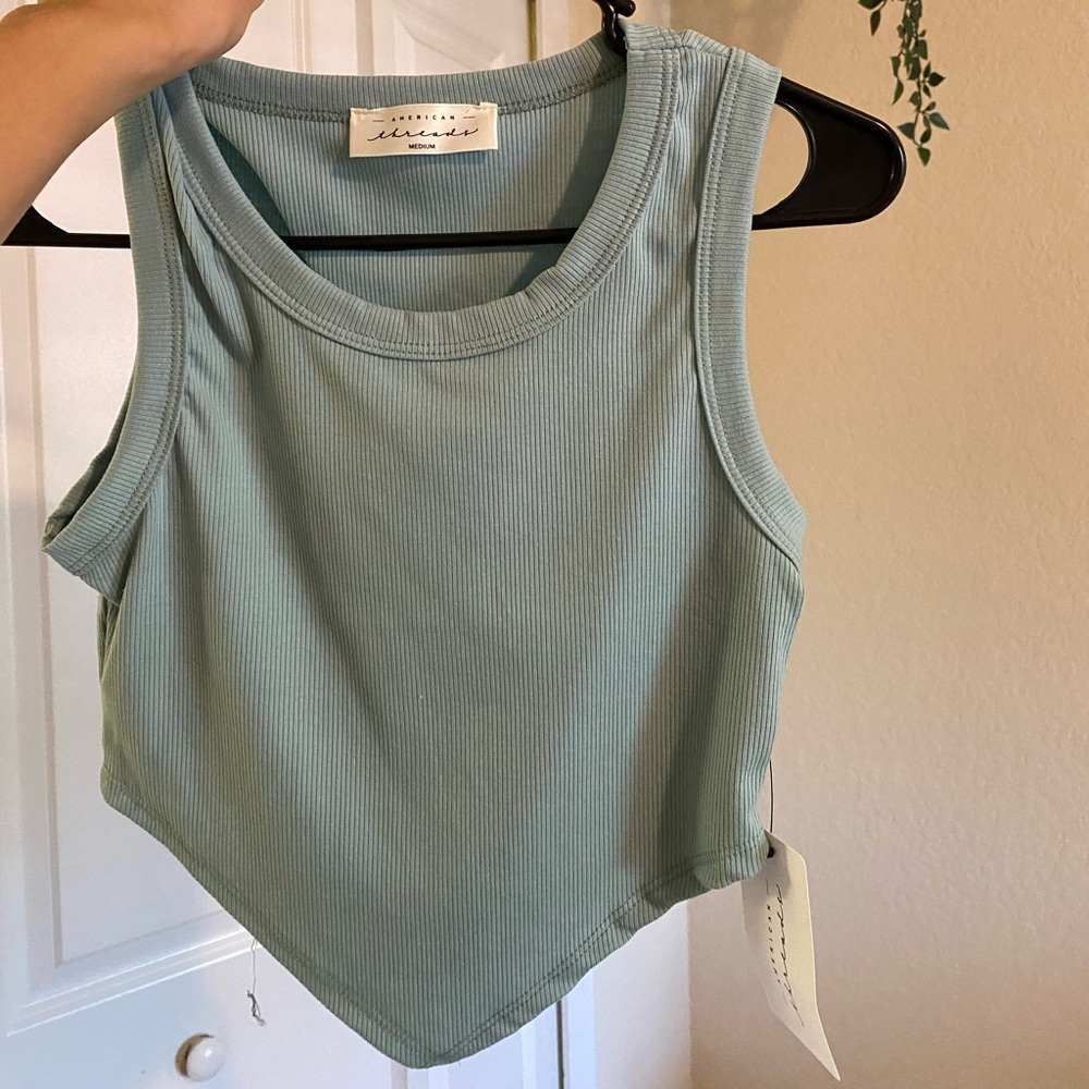 Green Crop Top